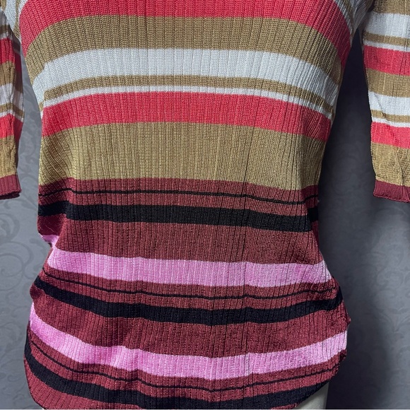 Anthropologie Scotch & Soda Anja Sweater Striped Tee Sz L - Picture 6 of 14